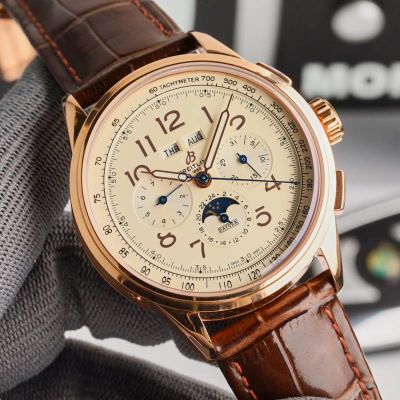 GF Factory Breitling 42MM Calfs Leather Watch Strap B25 Movement Beige Watch